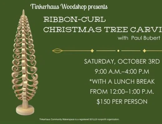Ribbon Curl Christmas Tree Carving