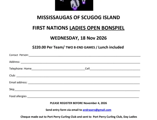 Mississaugas of Scugog Island First Nations Ladies Open Bonspiel – Port Perry