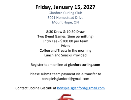 Women’s Open Bonspiel by Grand Kitchen & Design – Glanford